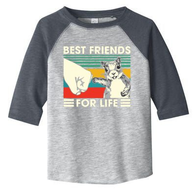 Retro Vintage Squirrel Best Friend For Life Fist Bump Toddler Fine Jersey T-Shirt