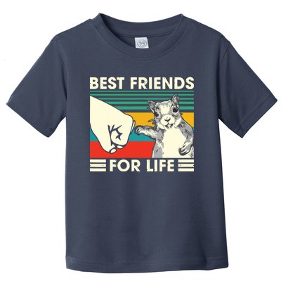 Retro Vintage Squirrel Best Friend For Life Fist Bump Toddler T-Shirt