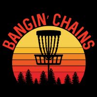 Retro Vintage Sunset Disc Golf Shirt Bangin Chains Backpack