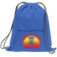 Retro Vintage Sunset Disc Golf Shirt Bangin Chains Sweatshirt Cinch Pack Bag