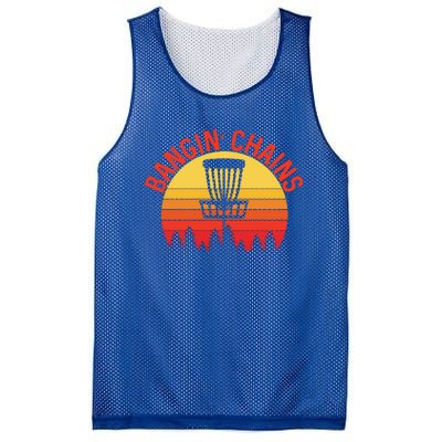 Retro Vintage Sunset Disc Golf Shirt Bangin Chains Mesh Reversible Basketball Jersey Tank