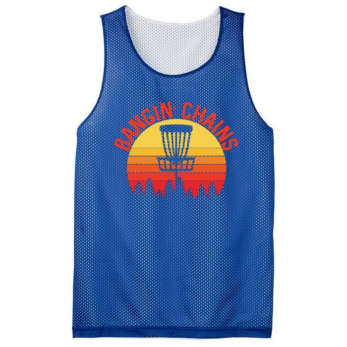 Retro Vintage Sunset Disc Golf Shirt Bangin Chains Mesh Reversible Basketball Jersey Tank