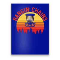 Retro Vintage Sunset Disc Golf Shirt Bangin Chains Poster