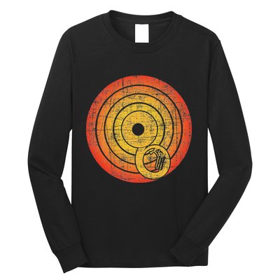 Retro Vintage Sousaphone Player Marching Band Music Long Sleeve Shirt