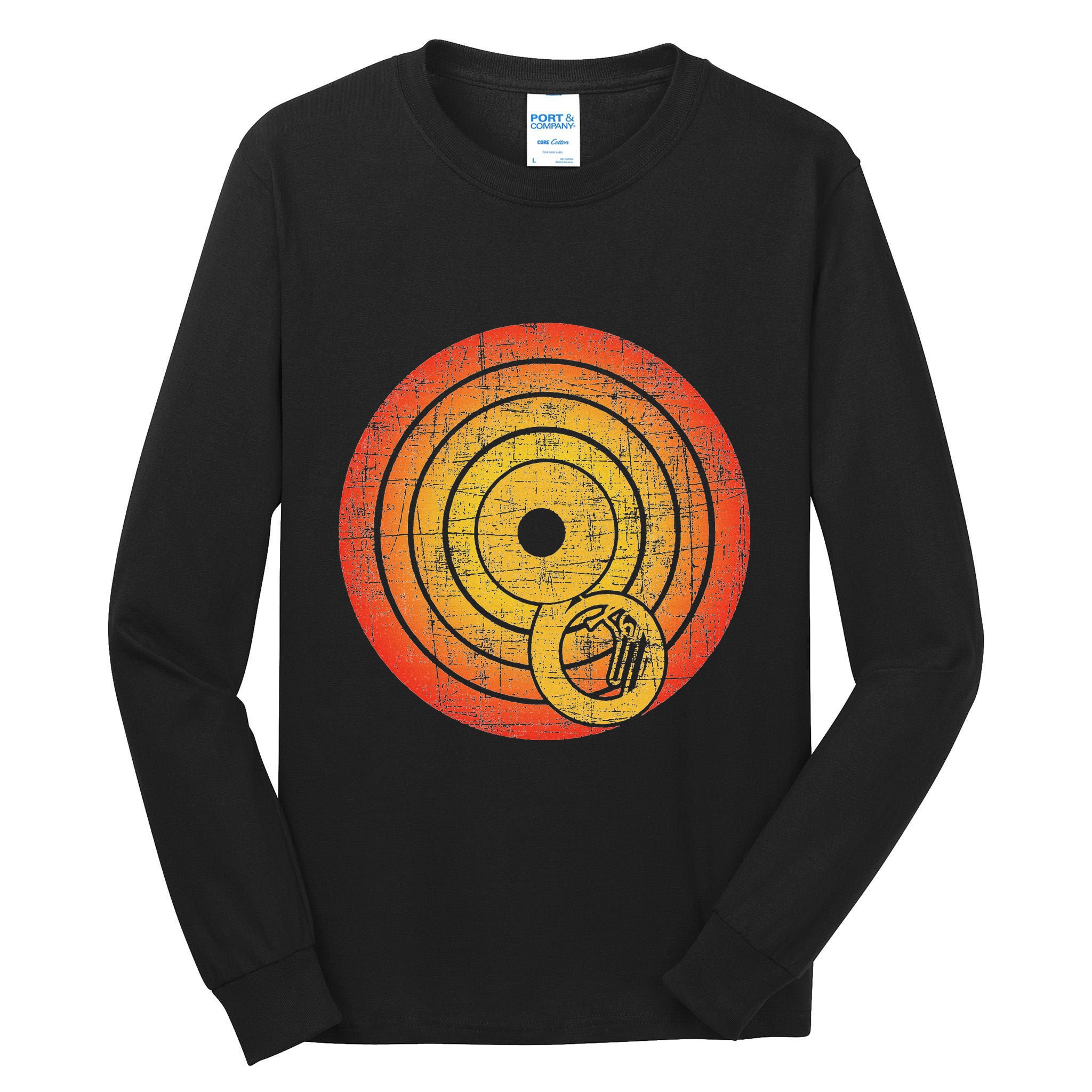 Retro Vintage Sousaphone Player Marching Band Music Tall Long Sleeve T-Shirt