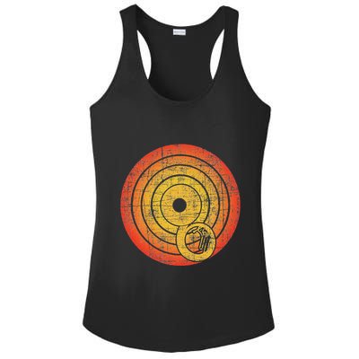 Retro Vintage Sousaphone Player Marching Band Music Ladies PosiCharge Competitor Racerback Tank