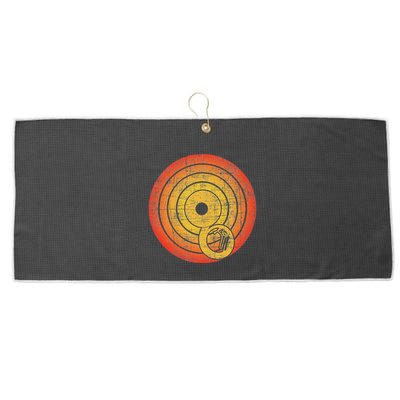 Retro Vintage Sousaphone Player Marching Band Music Large Microfiber Waffle Golf Towel
