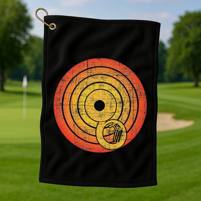 Retro Vintage Sousaphone Player Marching Band Music Golf Towel
