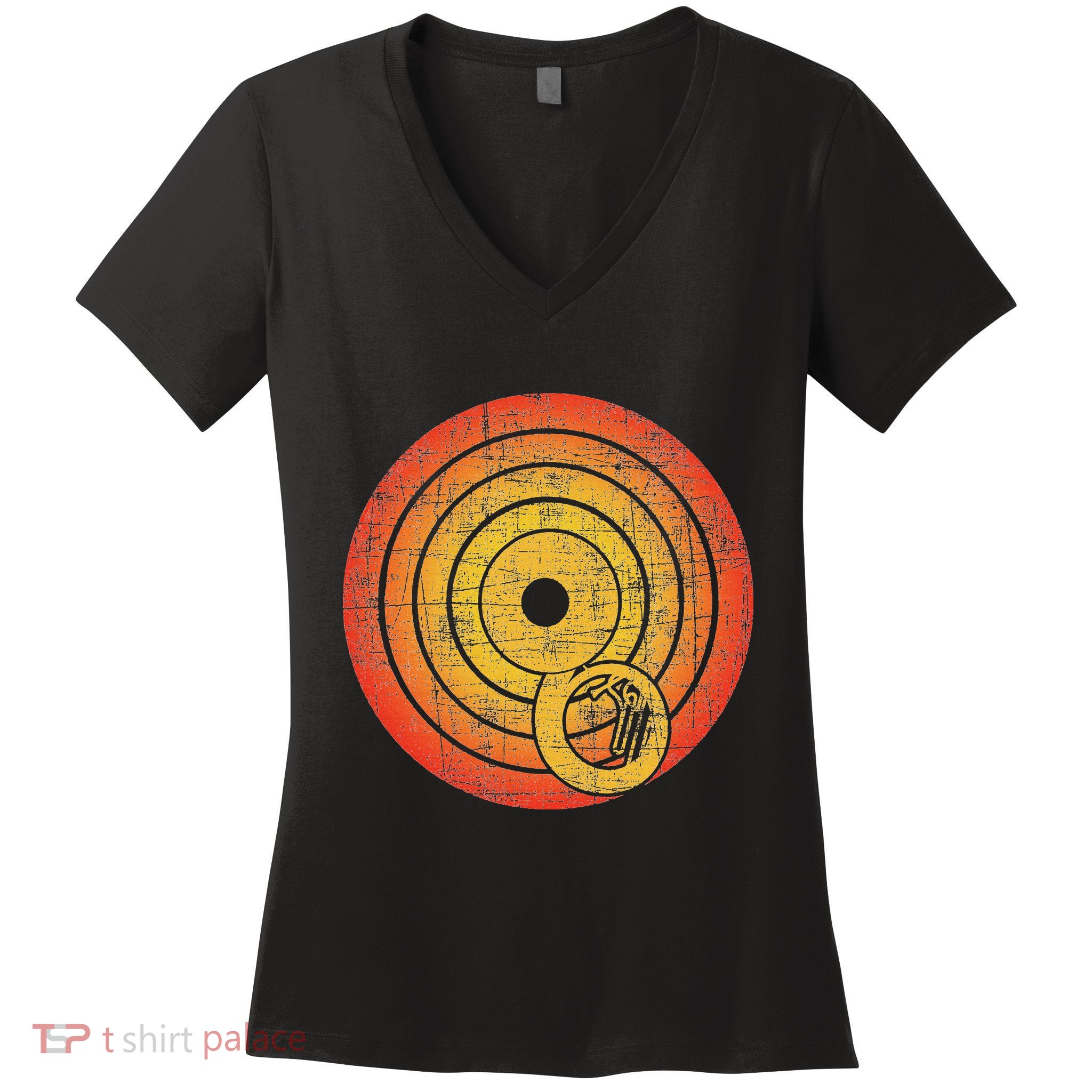 Retro Vintage Sousaphone Player Marching Band Music Women's V-Neck T-Shirt