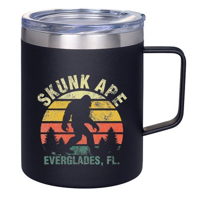 Retro Vintage Skunk Ape Florida Everglades Bigfoot 12oz Stainless Steel Coffee Mug