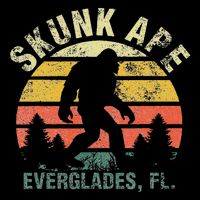 Retro Vintage Skunk Ape Florida Everglades Bigfoot Womens Tank Top