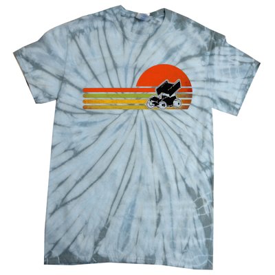 Retro Vintage Sprint Car Dirt Track Racing Distressed Tie-Dye T-Shirt