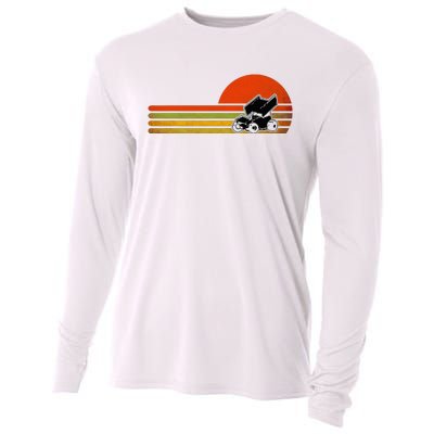 Retro Vintage Sprint Car Dirt Track Racing Distressed Cooling Performance Long Sleeve Crew