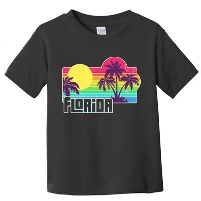 Retro Vintage Sunny Florida Palm Trees Toddler T-Shirt