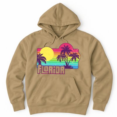 Retro Vintage Sunny Florida Palm Trees Hoodie
