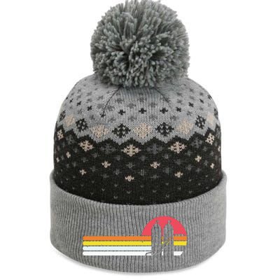 Retro Vintage Style Sunset Welder The Baniff Cuffed Pom Beanie