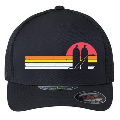 Retro Vintage Style Sunset Welder Flexfit Unipanel Trucker Cap