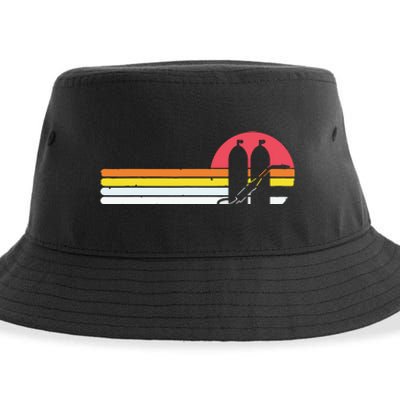 Retro Vintage Style Sunset Welder Sustainable Bucket Hat