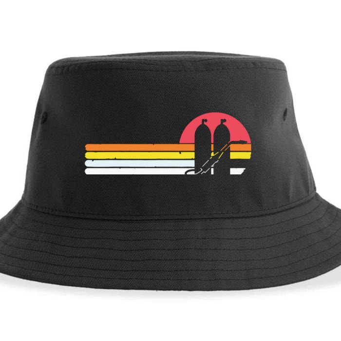 Retro Vintage Style Sunset Welder Sustainable Bucket Hat