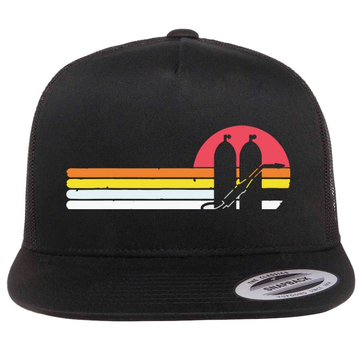 Retro Vintage Style Sunset Welder Flat Bill Trucker Hat