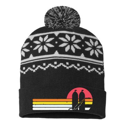 Retro Vintage Style Sunset Welder USA-Made Snowflake Beanie