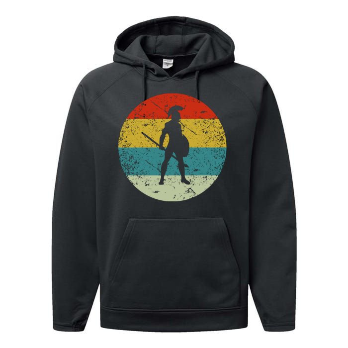 Retro Vintage Sparta Performance Fleece Hoodie