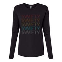 Retro Vintage Swifty Womens Cotton Relaxed Long Sleeve T-Shirt