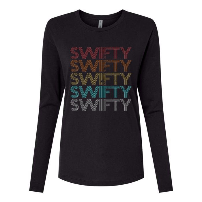 Retro Vintage Swifty Womens Cotton Relaxed Long Sleeve T-Shirt