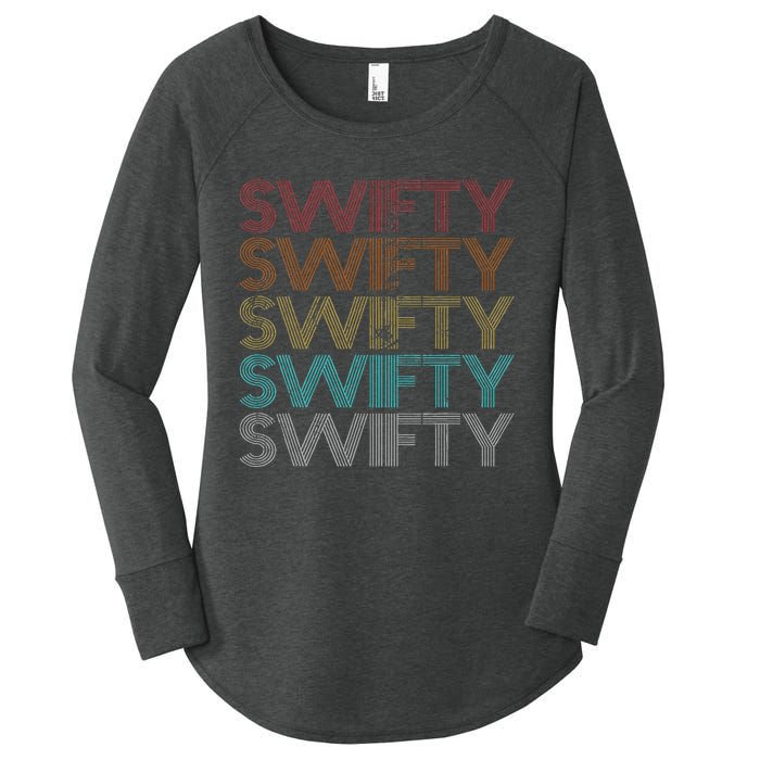 Retro Vintage Swifty Women's Perfect Tri Tunic Long Sleeve Shirt