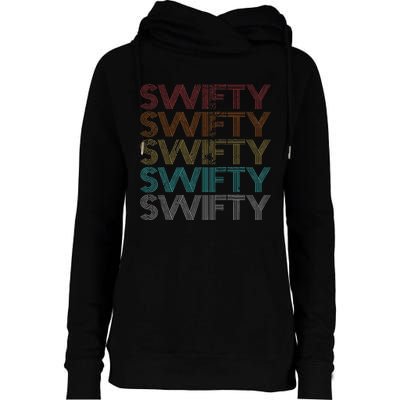 Retro Vintage Swifty Womens Funnel Neck Pullover Hood