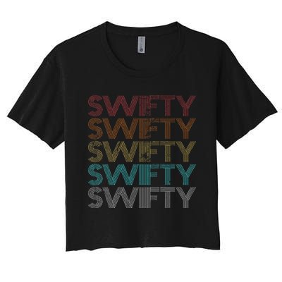 Retro Vintage Swifty Women's Crop Top Tee