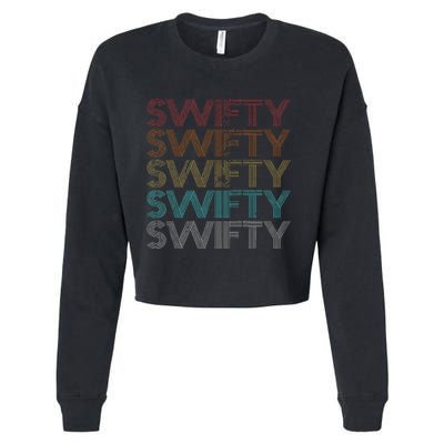 Retro Vintage Swifty Cropped Pullover Crew