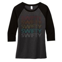 Retro Vintage Swifty Women's Tri-Blend 3/4-Sleeve Raglan Shirt