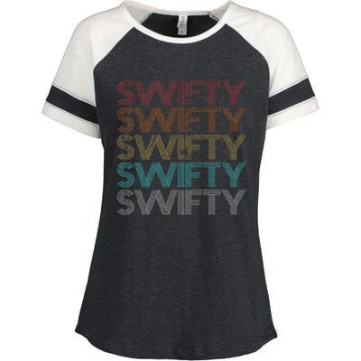 Retro Vintage Swifty Enza Ladies Jersey Colorblock Tee