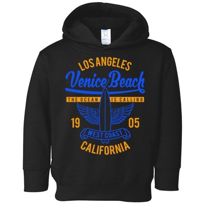 Retro Vintage Surf Venice Beach California Toddler Hoodie