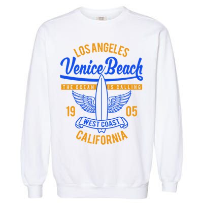 Retro Vintage Surf Venice Beach California Garment-Dyed Sweatshirt