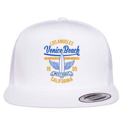 Retro Vintage Surf Venice Beach California Flatbill Hat