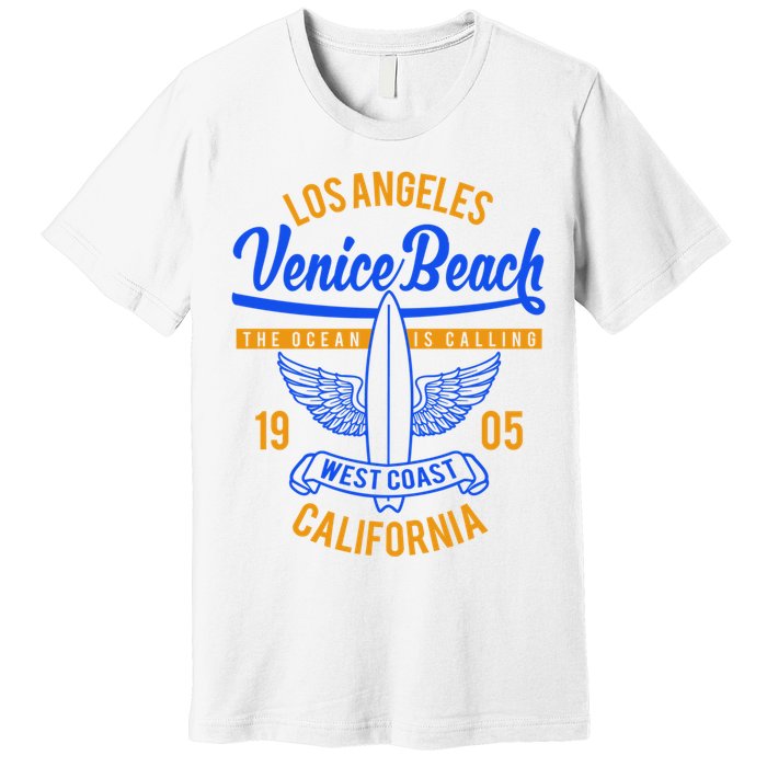 Retro Vintage Surf Venice Beach California Premium T-Shirt