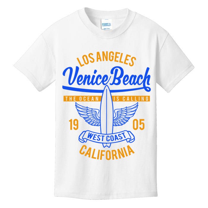 Retro Vintage Surf Venice Beach California Kids T-Shirt