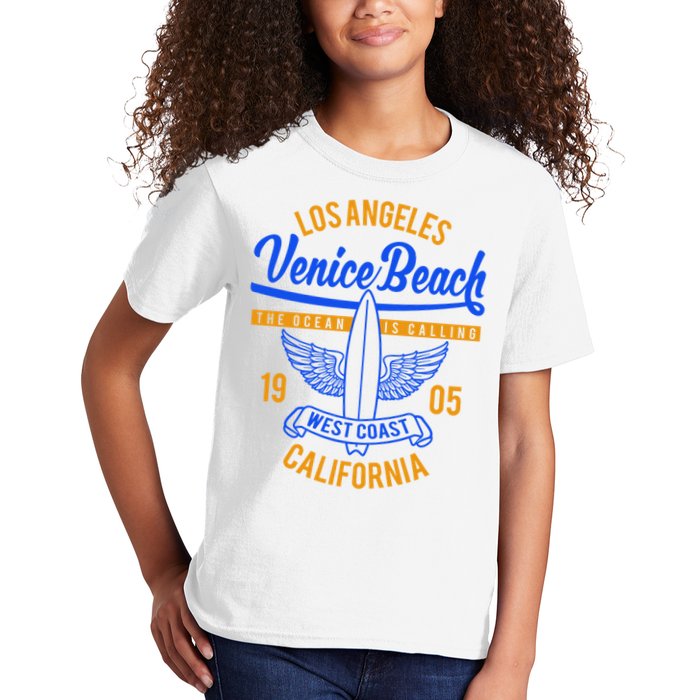 Retro Vintage Surf Venice Beach California Kids T-Shirt