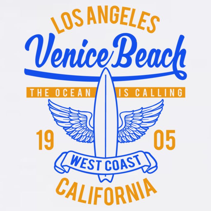 Retro Vintage Surf Venice Beach California Kids T-Shirt