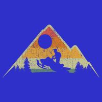 Retro Vintage Snowmobiling Winter Sports Snowmobile Rider Gift Sweatshirt