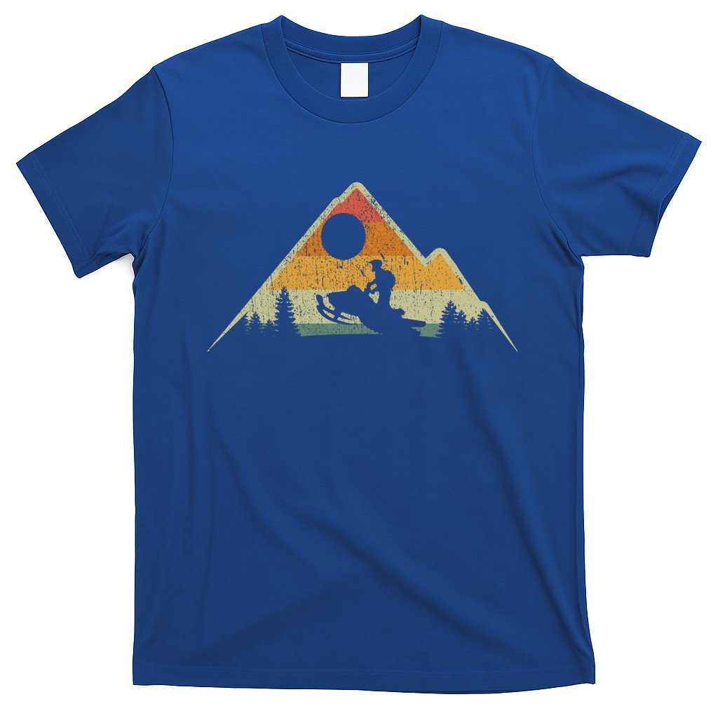 Retro Vintage Snowmobiling Winter Sports Snowmobile Rider Gift T-Shirt