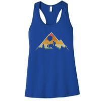 Retro Vintage Snowmobiling Winter Sports Snowmobile Rider Gift Women's Racerback Tank