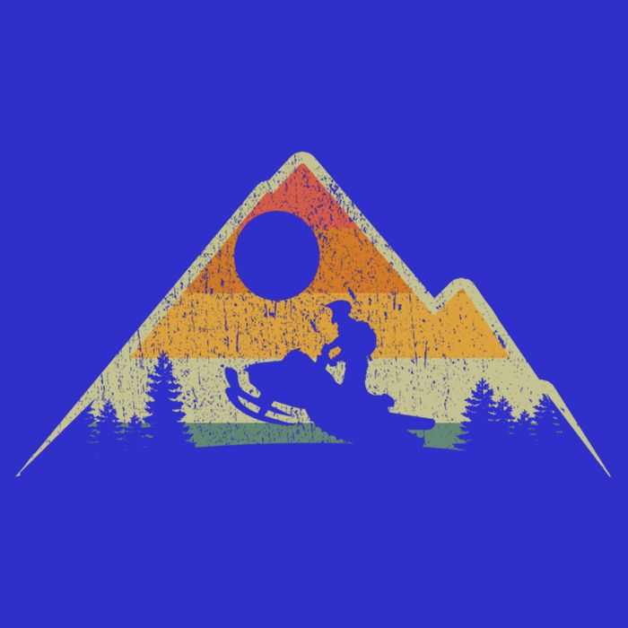 Retro Vintage Snowmobiling Winter Sports Snowmobile Rider Gift Baby Bodysuit