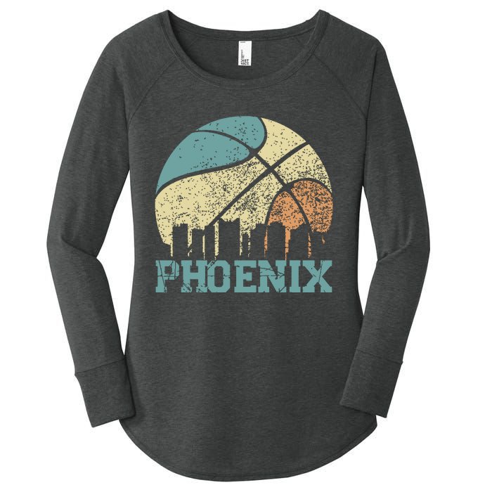 Retro Vintage Sunset Arizona State Phoenix Basketball Women's Perfect Tri Tunic Long Sleeve Shirt