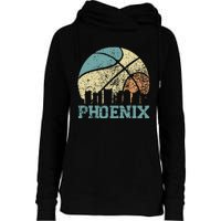 Retro Vintage Sunset Arizona State Phoenix Basketball Womens Funnel Neck Pullover Hood