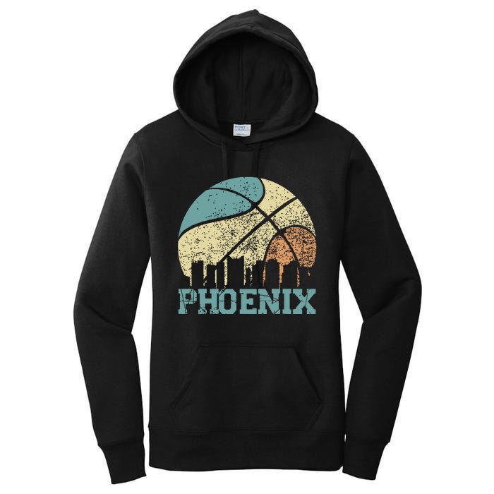 Retro Vintage Sunset Arizona State Phoenix Basketball Women's Pullover Hoodie