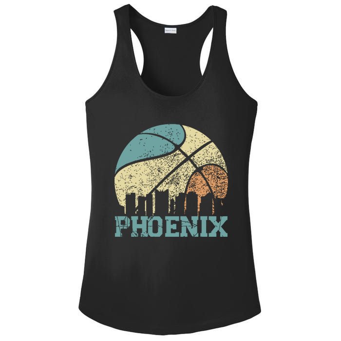 Retro Vintage Sunset Arizona State Phoenix Basketball Ladies PosiCharge Competitor Racerback Tank