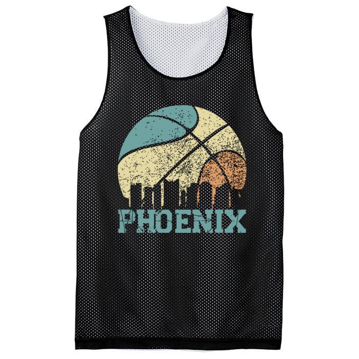 Retro Vintage Sunset Arizona State Phoenix Basketball Mesh Reversible Basketball Jersey Tank